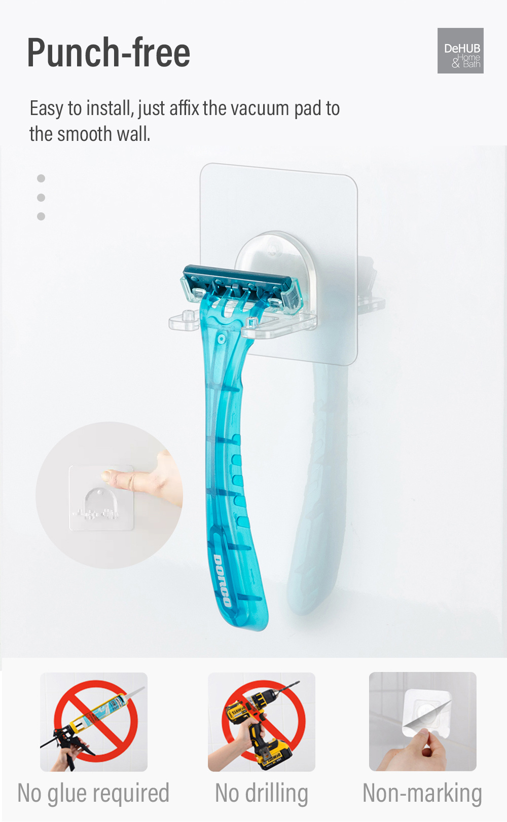 KOREA-DeHUB-Sticky-Vacuum-Pad-Razor-Holder-3